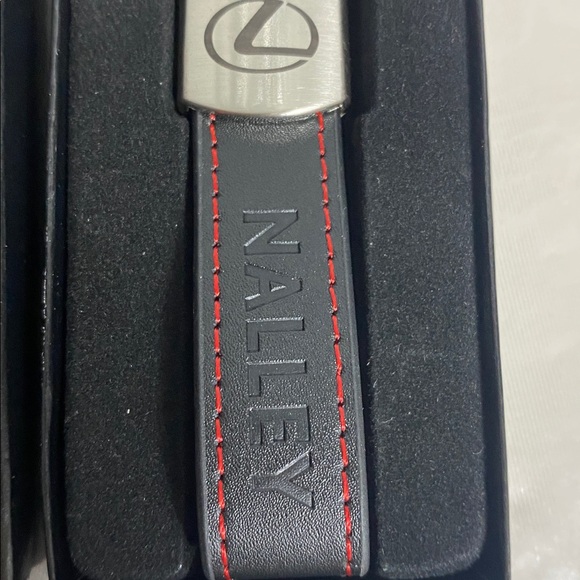 Black and Silver Keychain with Red Stitching Lexus - Picture 4 of 4